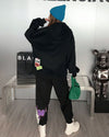 定番シンプルオーバーサイズフード付きパーカー全5色厚手トップス