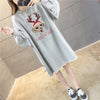 お勧め ロングスウェット グラフィックロゴ 全3色ワンピース＜U-4824＞