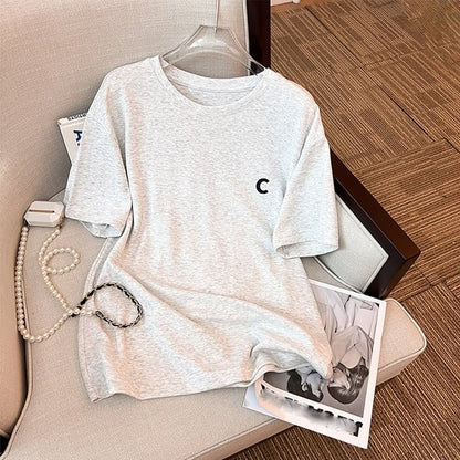 ファッション 切り替え 美人度アップ Tシャツ＋ショートパンツ セットアップ＜U-3527＞