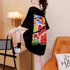 スタイリッシュ 切り替え 一目惚れ プリント Tシャツ カットソー＜U-3531＞