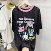【半額！期間限定！！】新商品 キュート 超人気 プリント 2色半袖Tシャツ＜U-8520＞