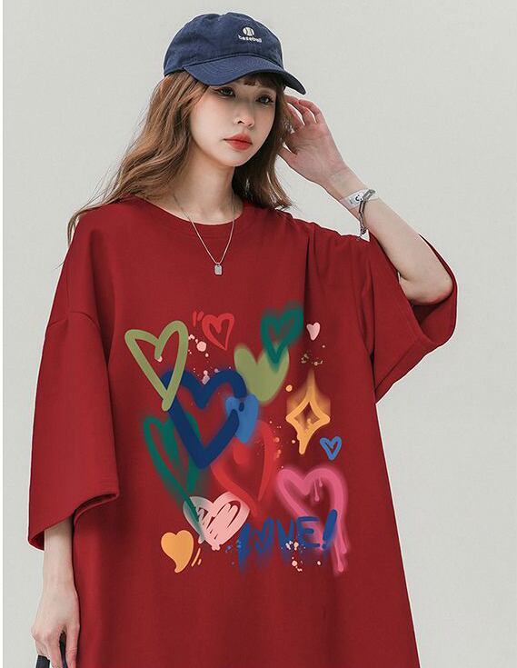 売り切れ必至 プリント ファッション 4色選択 半袖Tシャツ＜U-8594＞