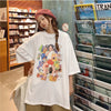 ルーズ 切り替え オシャレ度満点 プリント Tシャツ カットソー＜U-3459＞