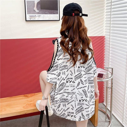 デザイン感 アルファベット チャーミング Tシャツ カットソー＜U-3063＞