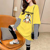 シンプル レイヤード風 ファッション プリント Tシャツ カットソー＜U-8131＞