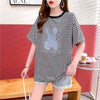 カジュアル 千鳥格子 オシャレ度満点 Tシャツ カットソー＜U-3076＞