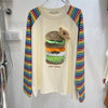 都市ファッショ デザイン オシャレ 大人可愛い 着心地良い プリント ストライプ柄 半袖Tシャツ<U-9332>