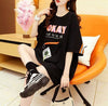 好感度UP ルーズ カジュアル プリント全3色 半袖Tシャツ カットソー ＜U-8607＞