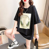 着心地良い Tシャツ ビジュー 四色 ゆったり半袖＜U-2994＞