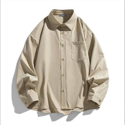 シンプル 定番 無地 カジュアル シャツ U-13124