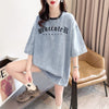 人気商品再入荷 アバンギャルド 着回し力抜群 ルーズ デニム 半袖Tシャツ<U-8804>