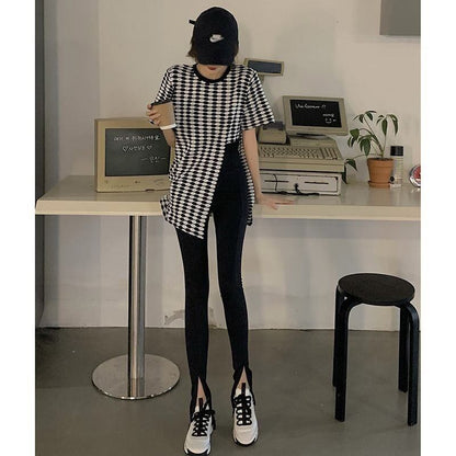話題沸騰中 存在感抜群 上質 トレンドアイテム 個性派 着心地良い 半袖 Tシャツ <U-9287>