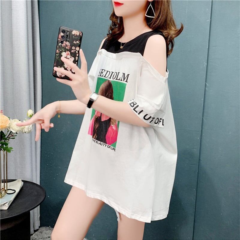 今季大好評 3色選択可 美感いっぱい ベアトップ Tシャツ カットソー＜U-3203＞