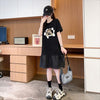 絶対欲しい ネコ カジュアル デザイン ゆったり 半袖 Tシャツ＜U-8658＞