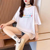 絶対可愛い &落書きTシャツ アルファベット ゆったり 3色＜U-2831＞