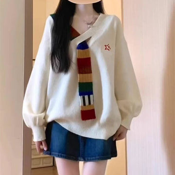 おすすめ スタイルアップ 定番シンプル大人可愛い ニットトップス<U-9573>