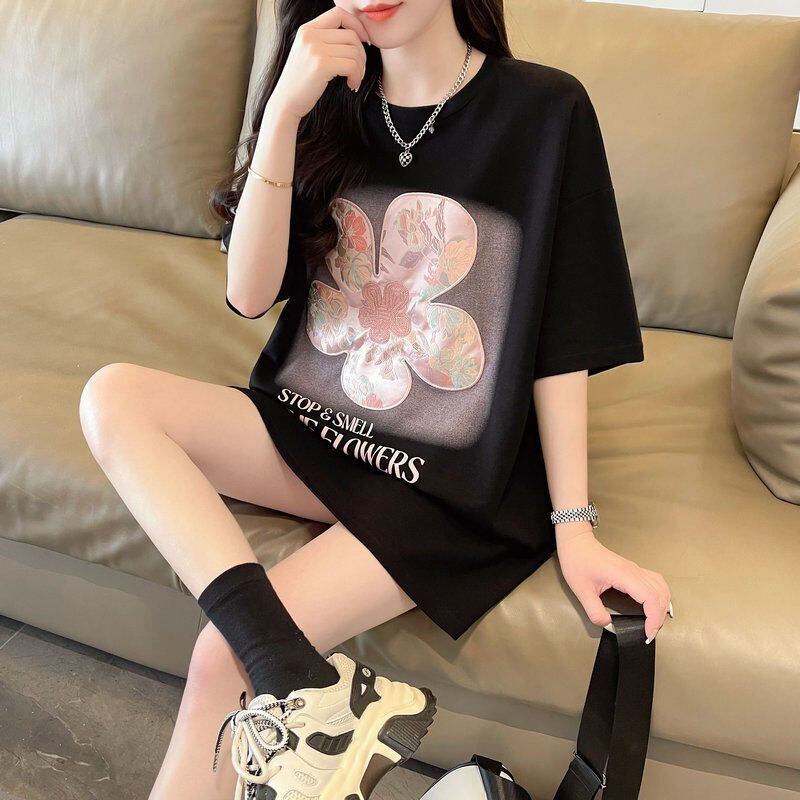 超人気 切り替え カジュアル プリント全3色 半袖Tシャツ カットソー ＜U-8609＞
