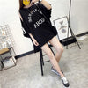 絶対欲しい ゆったり デザイン性抜群 ダブルプリント 2色半袖Tシャツ＜U-9087＞