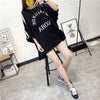 絶対欲しい ゆったり デザイン性抜群 ダブルプリント 2色半袖Tシャツ＜U-9087＞