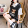 話題沸騰中 レイヤード風 オシャレ度満点 6色選択可 Tシャツ カットソー＜U-8362＞