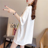【半額！期間限定！！】ゆったりロング丈切り替え三色半袖Tシャツ＜U-1565＞