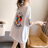 デザイン感 切り替え チャーミング プリント Tシャツ カットソー＜U-3409＞