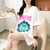 美人度アップ 切り替え ファッション プリント Tシャツ カットソー＜U-3412＞