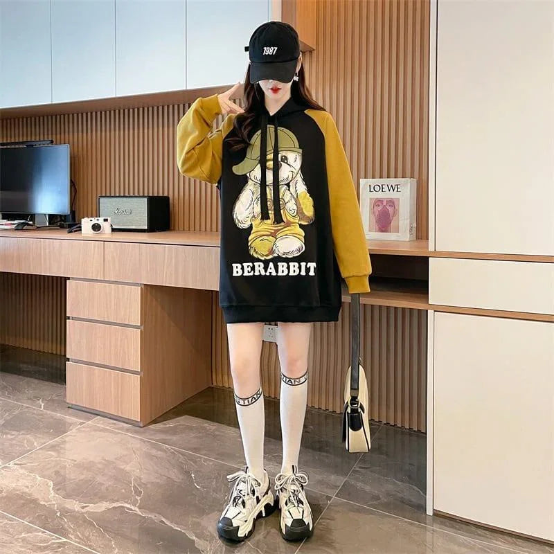 韓国系グラフィックプリントパーカー二色あり＜U-4083＞
