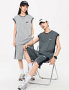 売り切れ必至 ファッション 超人気 男女兼用 ノースリーブＴシャツⅹパンツセット全5色<U-8754>