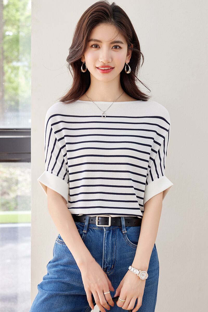 今季マストバイ ファッション カジュアル エレガント Tシャツ<U-6587>
