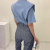 好感度満載 無地 美感いっぱい 切り替え Tシャツ カットソー＜U-3285＞