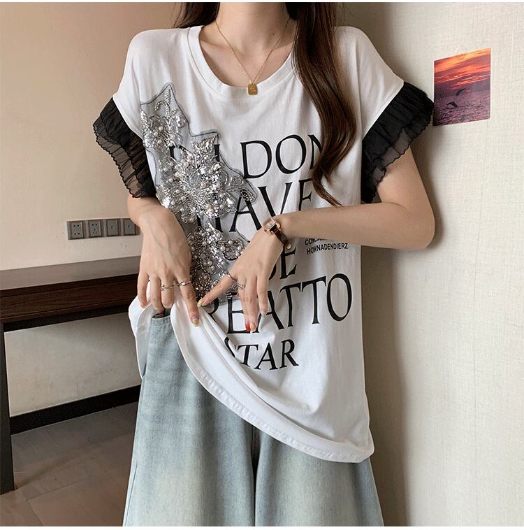 大好評 特別デザイン 着回し力抜群 ゆったり 全2色 半袖Tシャツ＜U-8826＞