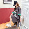 ルーズ プリント オシャレ感たっぷり Tシャツ カットソー ワンピース＜U-3545＞