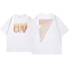 早い者勝ち アバンギャルド 大活躍 プリント 2色 半袖Tシャツ<U-8835>