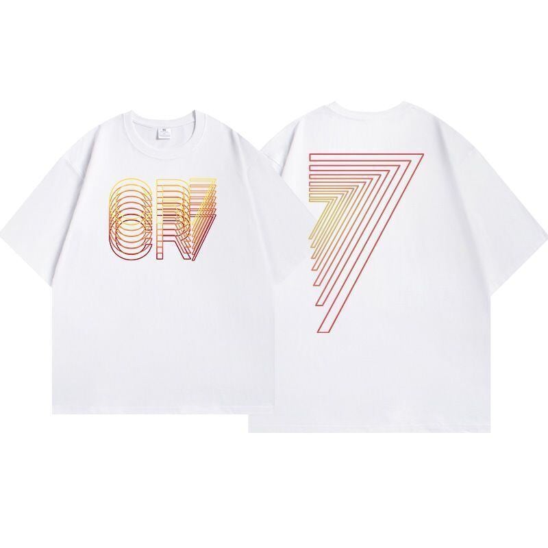 早い者勝ち アバンギャルド 大活躍 プリント 2色 半袖Tシャツ<U-8835>