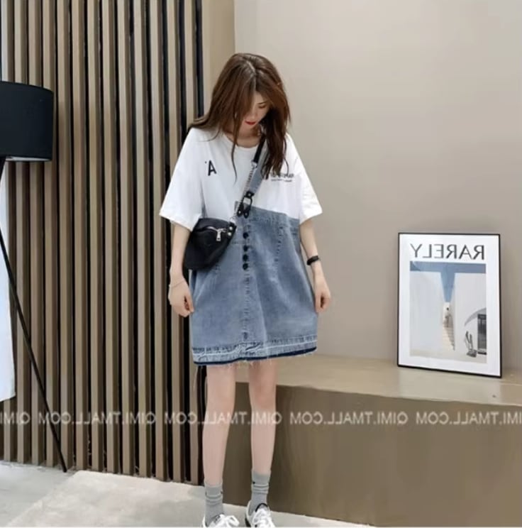 個性的なデザイン 2色選択可 一目惚れ レイヤード風 Tシャツ カットソー＜U-8286＞