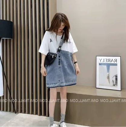 個性的なデザイン 2色選択可 一目惚れ レイヤード風 Tシャツ カットソー＜U-8286＞