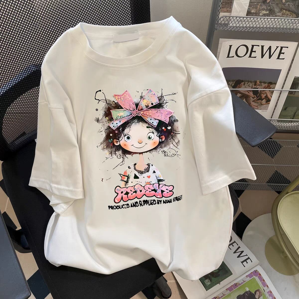 超人気 キュート カジュアル 全3色 半袖 Tシャツ <U-8670>