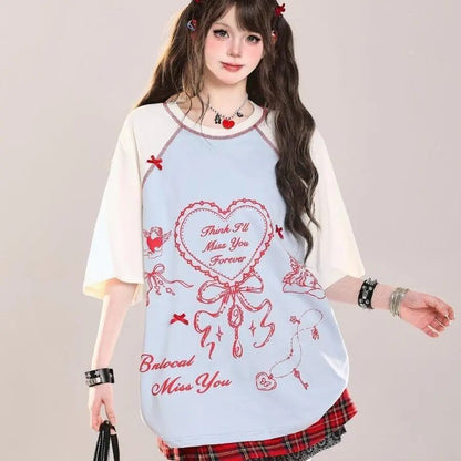 スウィート 絶対流行 今季マストバイ 早い者勝ち カジュアル 2色選択 Tシャツ<U-11665>
