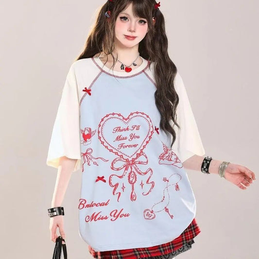 スウィート 絶対流行 今季マストバイ 早い者勝ち カジュアル 2色選択 Tシャツ<U-11665>