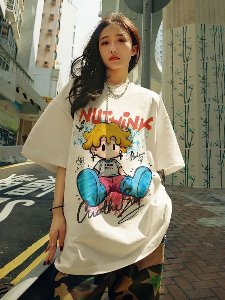 話題沸騰中 目を奪われる 流行新作 カジュアル ゆったり 全2色 半袖Tシャツ＜U-9295＞
