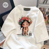 大人可愛い カジュアル 定番シンプル プリント 6種選択可 半袖Tシャツ<U-8906>