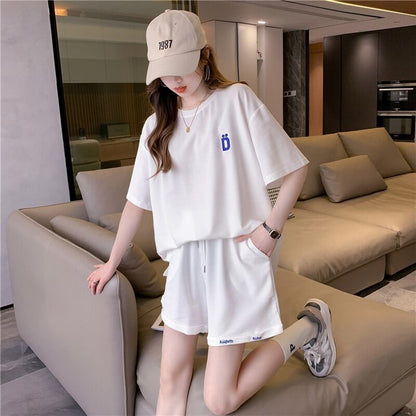 話題沸騰中 カジュアル 肌触り抜群 全3色 半袖 Tシャツ ショートパンツ セットアップ ＜U-8973＞