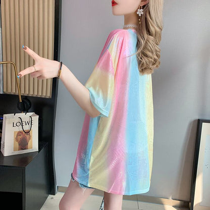 超人気 特別デザイン 着回し力抜群 プリント 2色選択 半袖Tシャツ＜U-8592＞