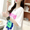 美人度アップ 切り替え ファッション プリント Tシャツ カットソー＜U-3412＞