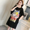スタイリッシュ プリント 一目惚れ Tシャツ カットソー ワンピース＜U-3440＞