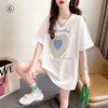 話題沸騰中 ファッション スウィート プリント 半袖Tシャツ<U-8517>