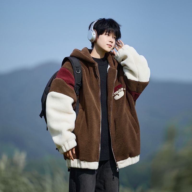 話題沸騰中 もこもこボア 3色展開 ジップアップパーカーU-12582