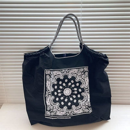 大好評 環境保護バッグ 刺繍プリント ショッピングバッグ<U-5734>