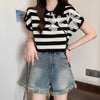 新作 上質 話題沸騰中 好感度UP ニット 全2色 半袖Tシャツ＜U-8734＞